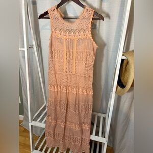 Dusty Pink Lace Dress